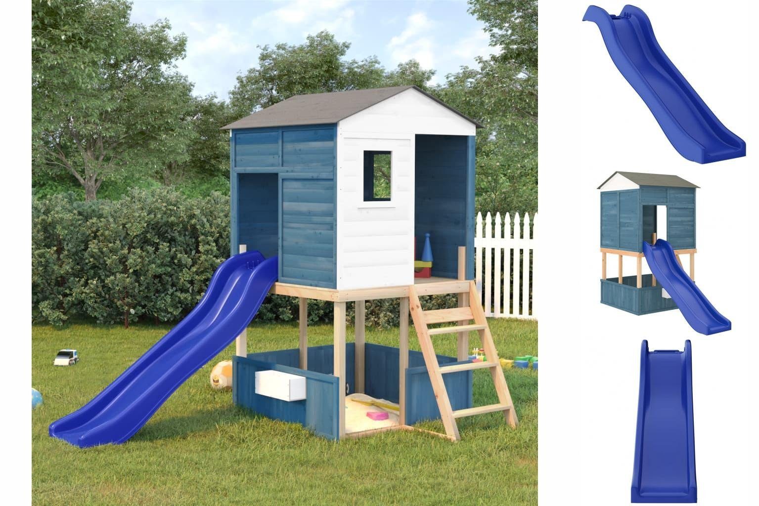 vidaXL Spielhaus Kinderrutsche Blau 175x38x23 cm Polypropylen
