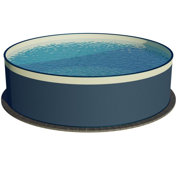 Waterman Rundpool Stahlwandpool rund Größe wählbar, 90 cm tief, Stah (Einzelbecken), verzinkte Stahlwand