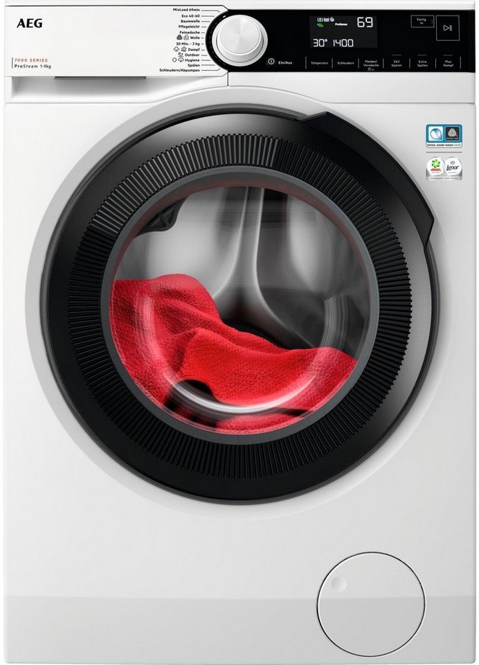 AEG Waschmaschine 7000 LR7A70490 ProSteam - Dampf-Programm für 96 % weniger Wasserverbrauch