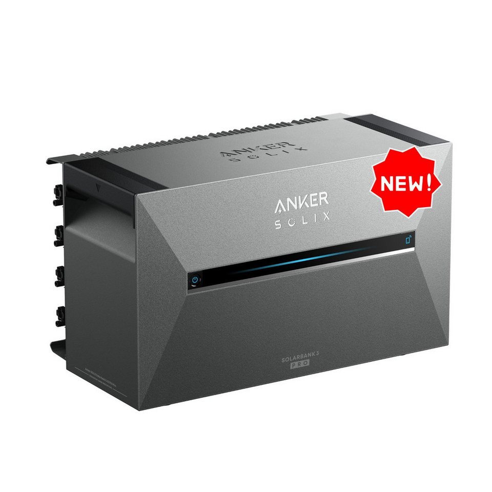 ANKER Balkonkraftwerk Anker SOLIX Solarbank 3 E2700 Pro Speicher für Balkonkraftwerk 1800 W, (Speicher mit integriertem Wechselrichter, All-in-One Stromspeicher 2,668kWh), KI-optimiertes Balkonkraftwerk mit Speicher - dynamische Überwachung
