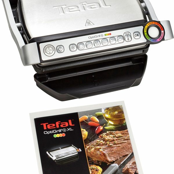 Tefal Kontaktgrill GC712D OptiGrill+, 2000 W, 6 Grillprogramme, passt Temperatur + Grillzyklus ans Grillgut an