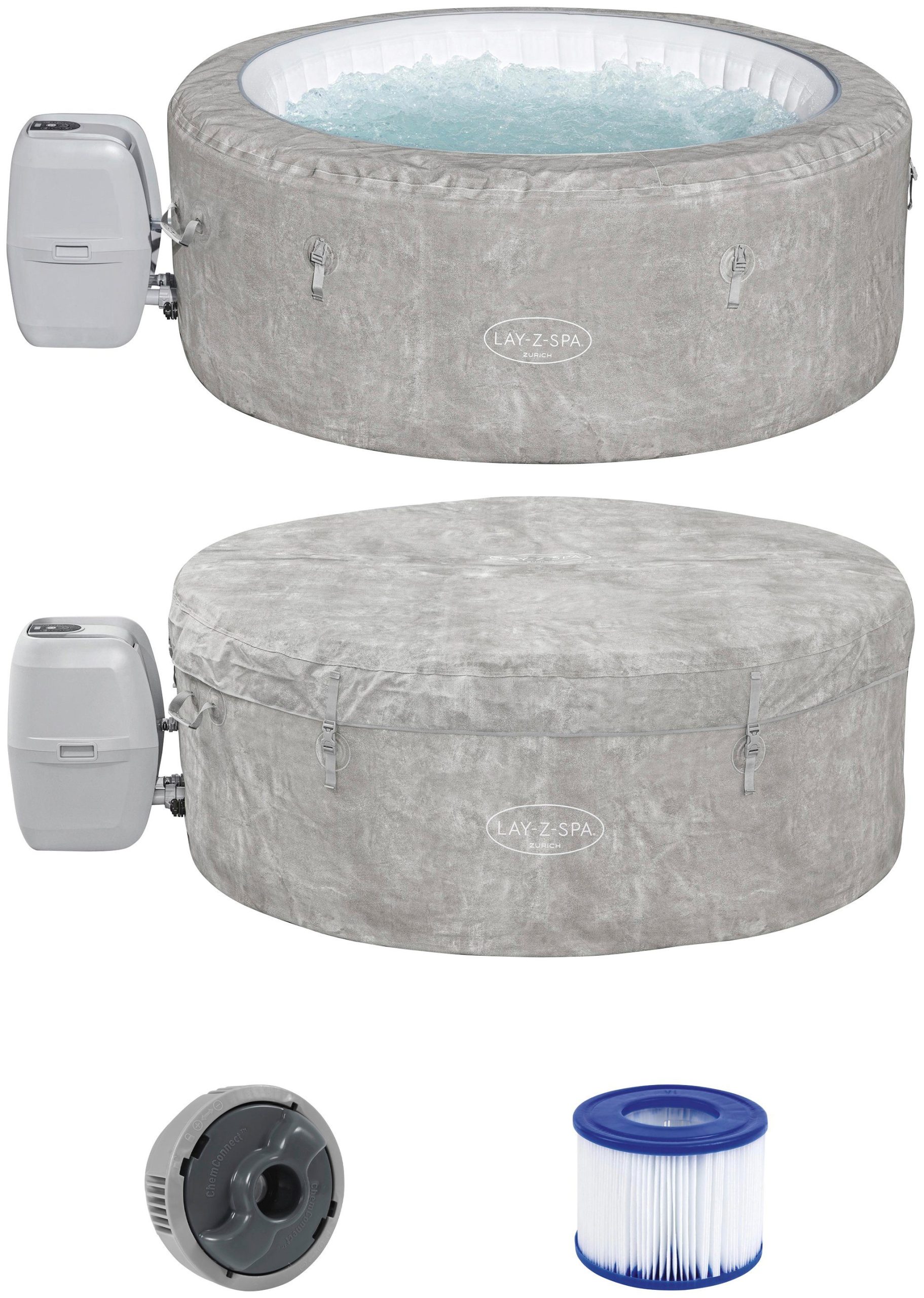 Bestway Whirlpool LAY-Z-SPA® ECO-Whirlpool Zurich AirJet™, ØxH: 180x66 cm, für bis zu 4 Personen