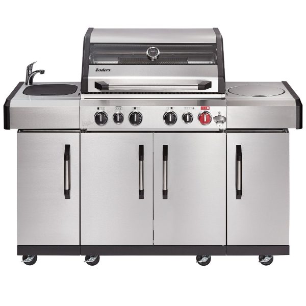 Enders® Gasgrill Kansas II Pro 4 SIK Turbo Gas Grill - Gasgrill 4 Brenner Edelstahl