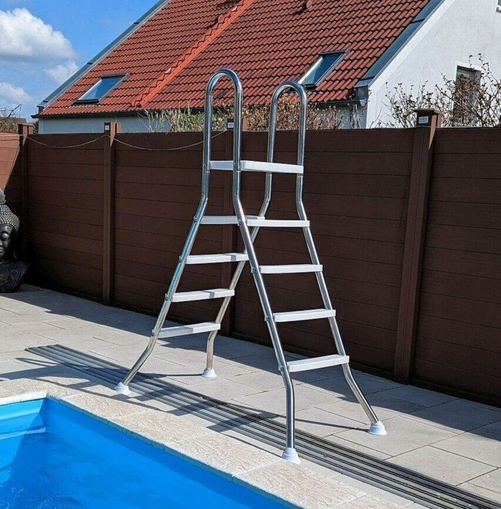 CARIBIC Poolleiter Poolleiter CARIBIC BIG XL Pool Leiter Edelstahl Schwimmbad Treppe