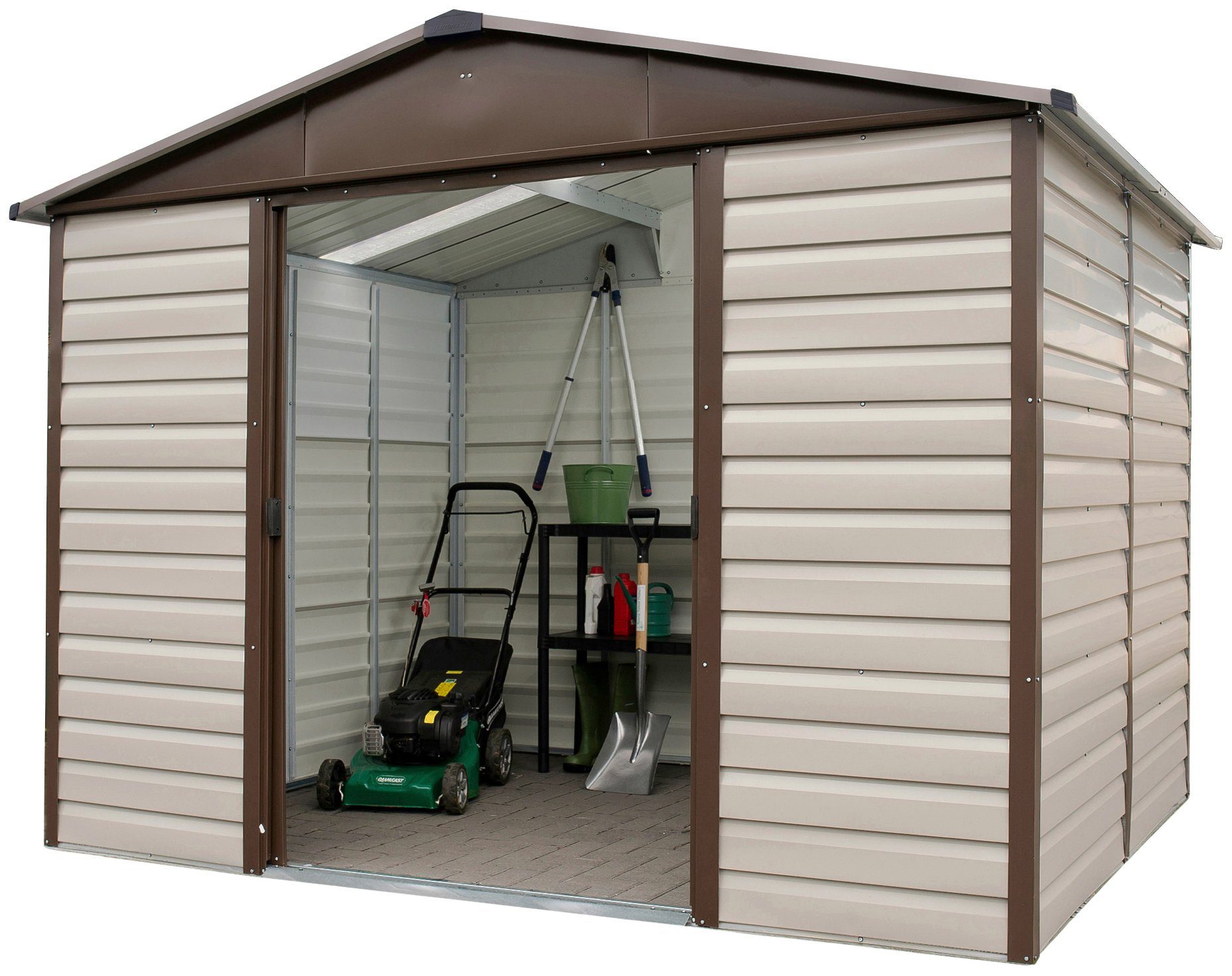 YARDMASTER Gerätehaus Brandenburg 1012, BxT: 303x376 cm, Metall