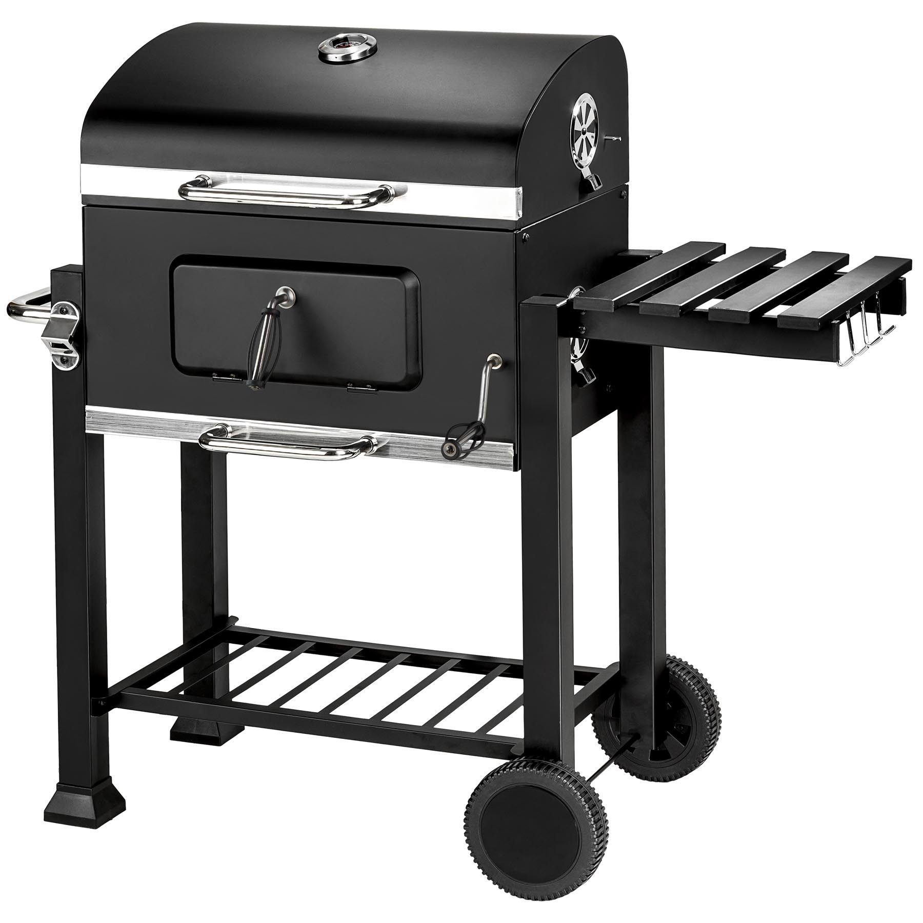 tectake Holzkohlegrill Holzkohlegrill höhenverstellbar
