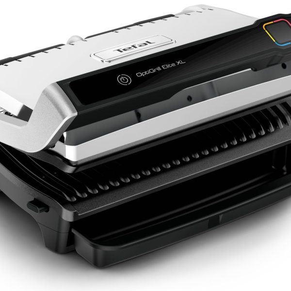 Tefal Kontaktgrill GC760D Optigrill Elite XL, 2200 W, Countdown zum perfekten Ergebnis, extra Grillboost für Grillstreifen