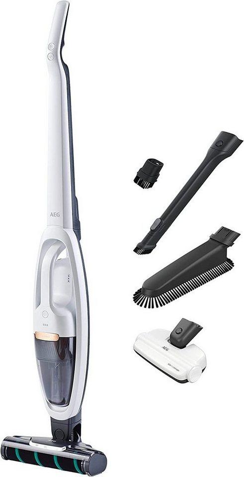 AEG Akku-Hand-und Stielstaubsauger QX8-2-PALR 2in1 Design / BedProPowerPlus für Polster und Matratzen