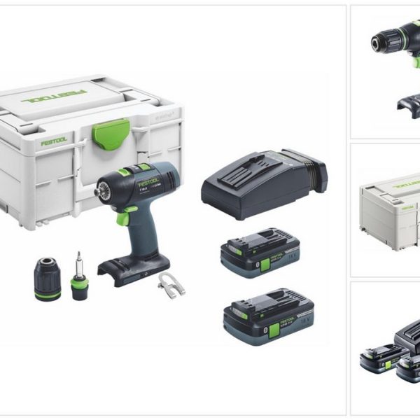 FESTOOL Akku-Schrauber T 18+3 HPC 4,0 I-Plus Akku Bohrschrauber 18 V 50 Nm Brushless (57644