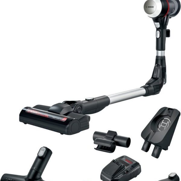 BOSCH Akku-Bodenstaubsauger Unlimited 7 BSS715CARP/BSS715FRSH, 5.0 Ah Akku, Knickrohr, beutellos, 10 Jahre Motorgarantie, Schnellladegerät, Made in Germany