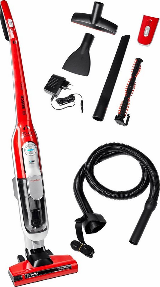 BOSCH Akku-Stielstaubsauger Athlet ProAnimal BCH6ZOOO, 25.2 V, ideal für Tierhaare, freistehend, beutellos, Zubehör-Set, alle Bodenarten, Turbo-Stufe